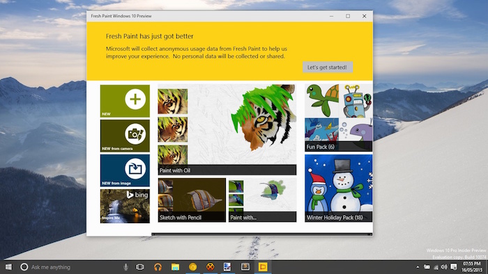 Vous pouvez maintenant télécharger Fresh Paint sur Windows 10