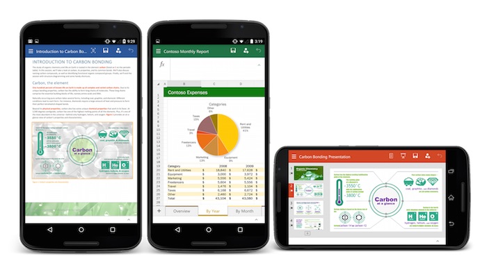 Microsoft Office Preview sur smartphones Android