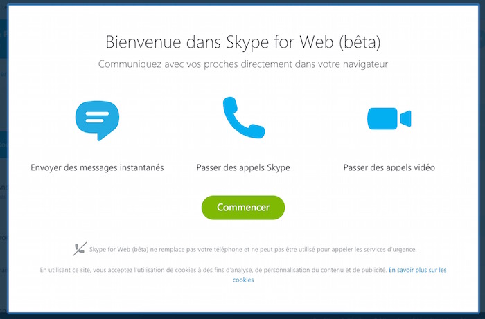 Skype pour le Web
