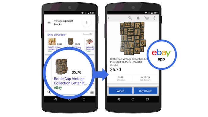 google bouton achat resultats recherche 2