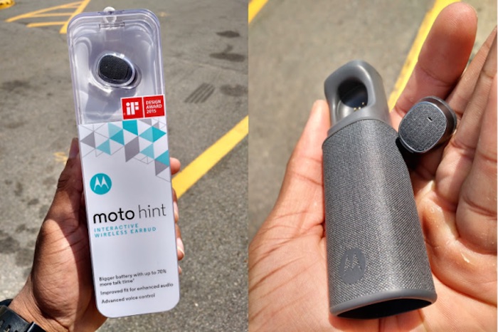 Packaging de la nouvelle oreillette Bluetooth Moto Hint
