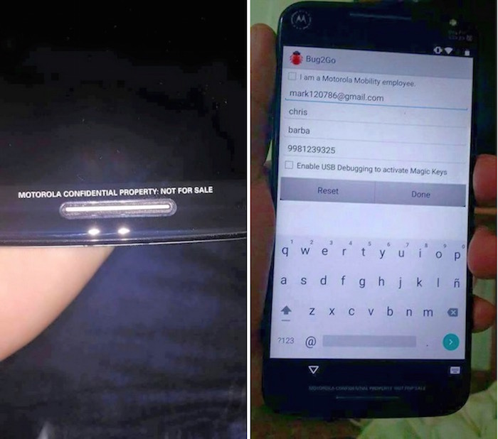 Moto X (2015) : hauts parleurs