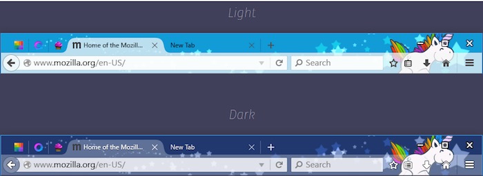 Thèmes clairs et sombres dans Firefox pour Windows 10