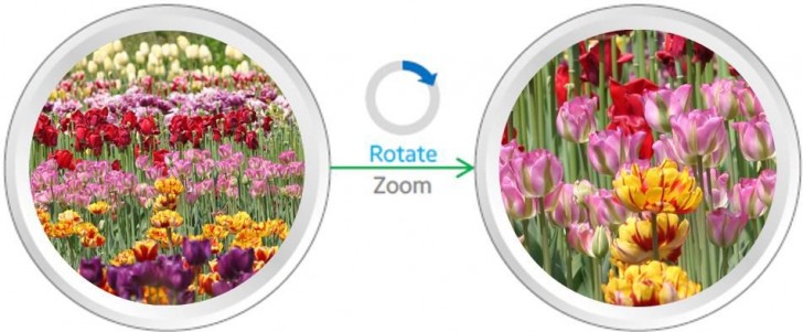 Le bord d'écran de la Gear A serait utilisé pour contrôler l'interface