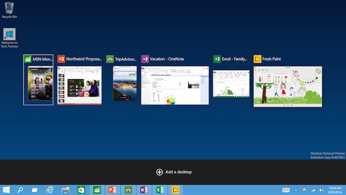 Windows 10 : bureau virtuel