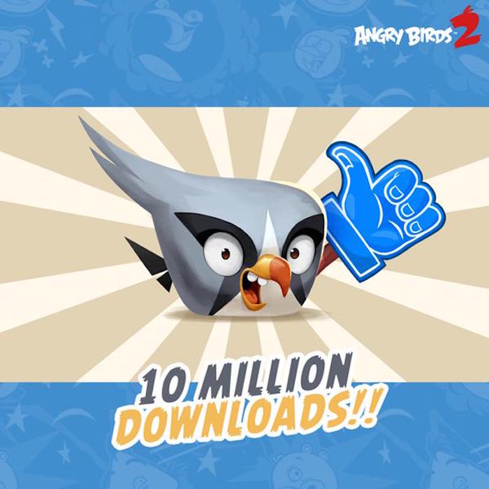 Angry Birds 2 atteint 10 millions de téléchargements en trois jours