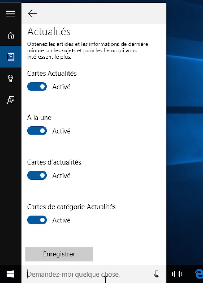 Cortana sur Windows 10 : cartes