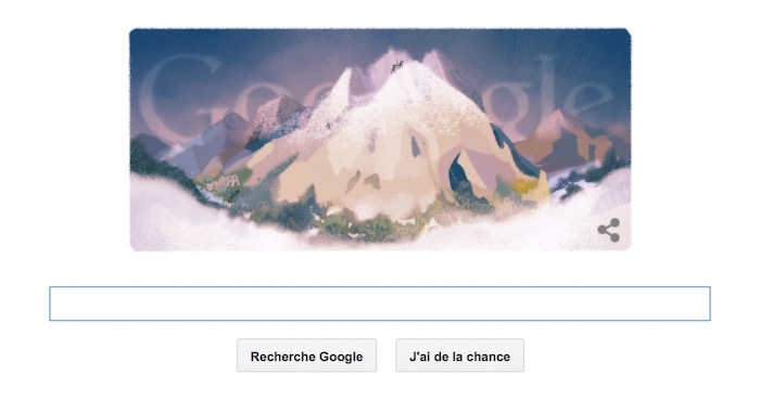 La première ascension du mont Blanc en doodle