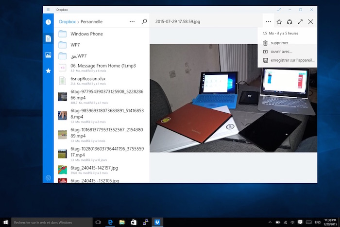 Dropbox se met à jour pour Windows 10