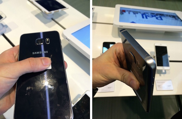 Galaxy Note 5 : vue de dos et vue de dessus