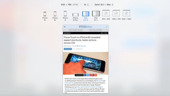 Outil de développement multi-fenêtre pour l'iPad Mini