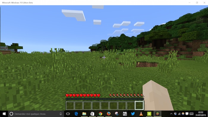 Bêta de Minecraft sur Windows 10