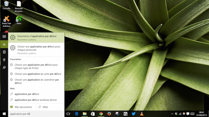 Windows 10 : boite de recherche