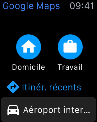 Google Maps fait finalement son apparition sur l'Apple Watch