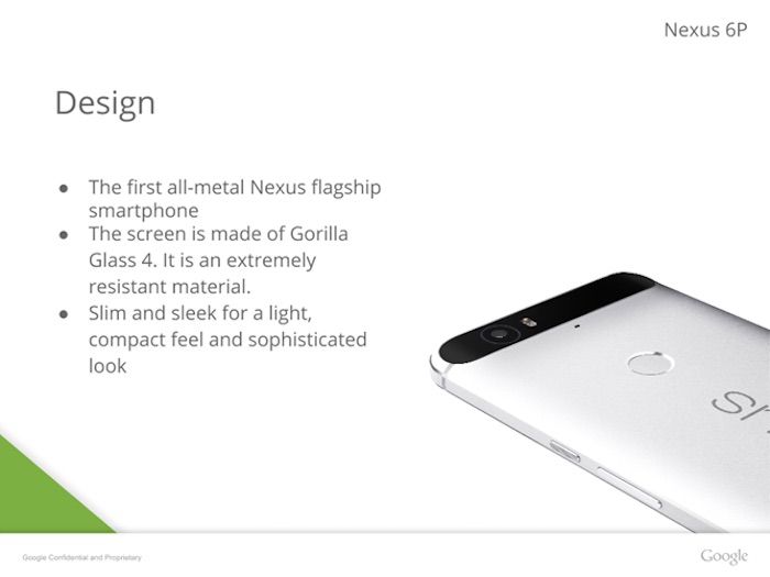 Google Nexus 6P : conception