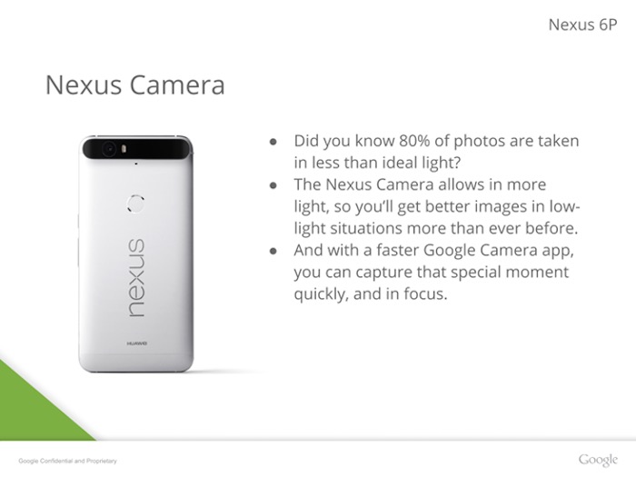 Google Nexus 6P : caméra