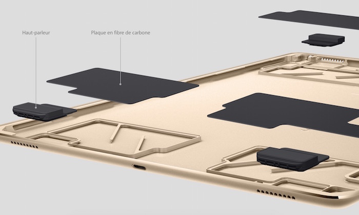 iPad Pro : système audio à quatre haut-parleurs