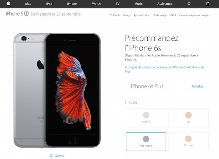 iPhone 6s et iPhone 6s Plus : les précommandes ouvertes sur l'Apple Store
