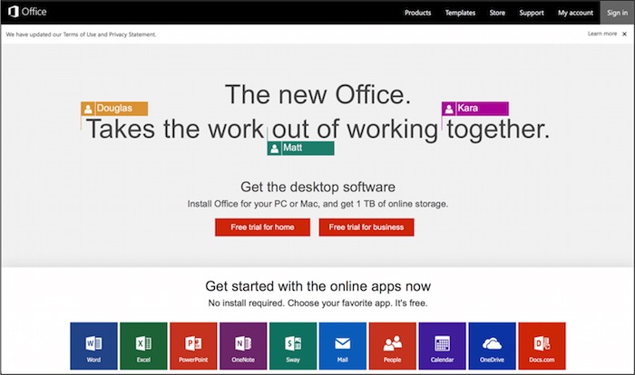 Microsoft Office 2016 est désormais disponible