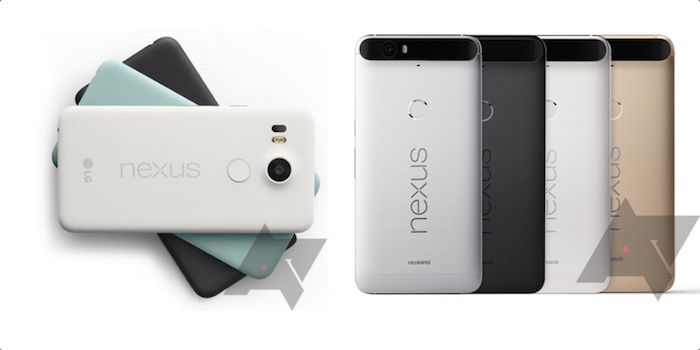 Nexus 5X et Nexus 6P