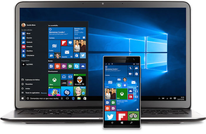 Windows 10 est maintenant installé sur 100 millions de périphériques