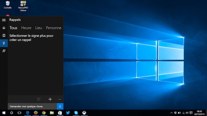 Rappels dans Cortana Rappels dans Cortana