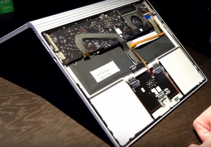 Surface Book : vue des composants