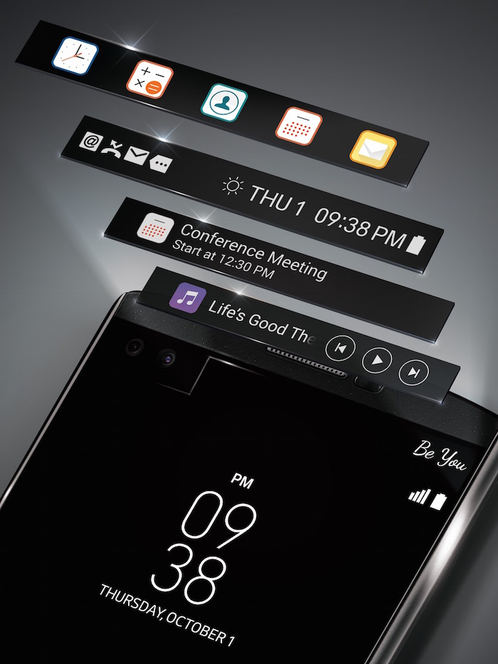 LG V10 : écran secondaire