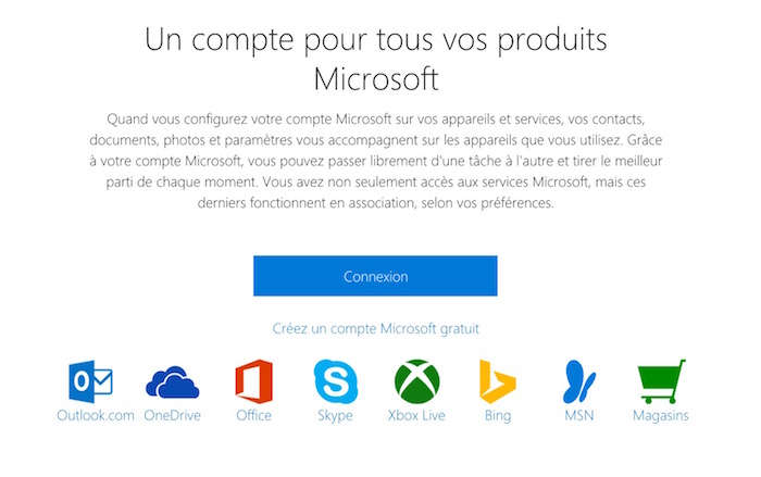 Création d'un compte Microsoft Création d'un compte Microsoft