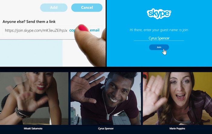 Skype offre un moyen facile de discuter sans un compte