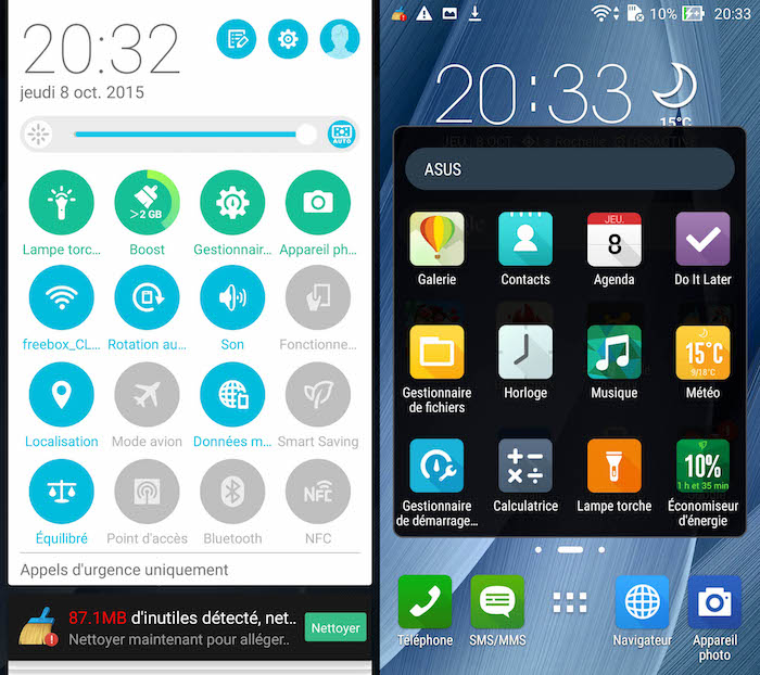 Test ASUS ZenFone 2 : ZenUI