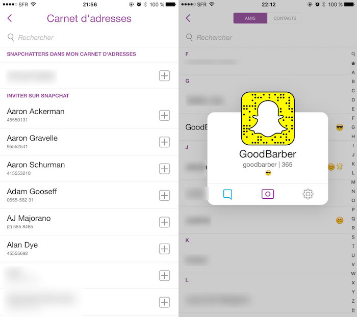 Snapchat : Connectez-vous avec vos amis