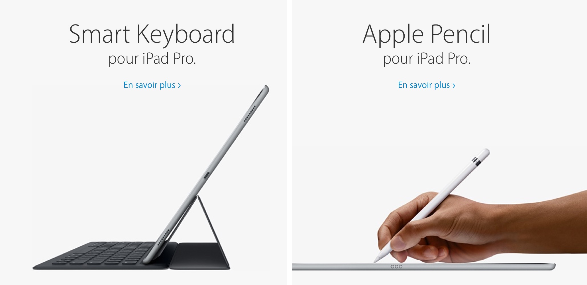 Apple Pencil et Smart Keyboard