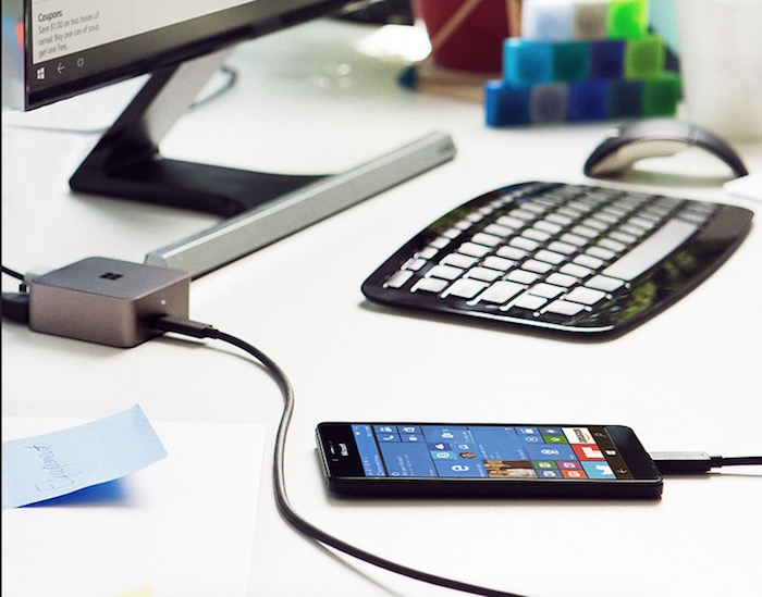 Windows 10 Mobile, Continuum et dock clavier