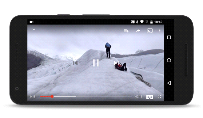 YouTube ajoute le support pour la réalité virtuelle, Google Cardboard