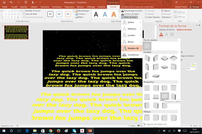 comment faire defiler du texte a la star wars avec powerpoint sur office 2016 6