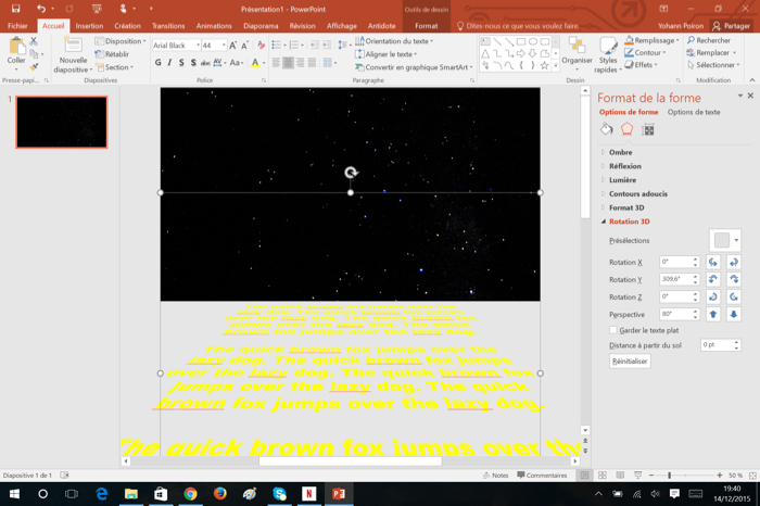comment faire defiler du texte a la star wars avec powerpoint sur office 2016 8