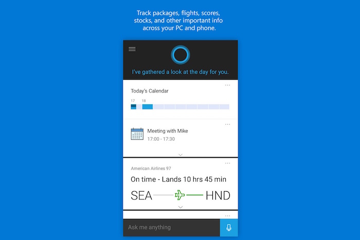Cortana sur Android et iOS