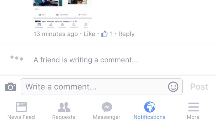 Facebook commence à tester des commentaires en temps réel