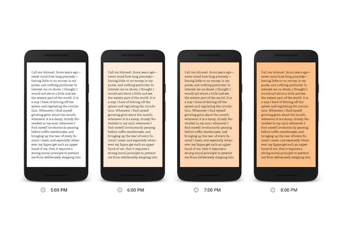 Google Play Livres ajoute le mode Night Light