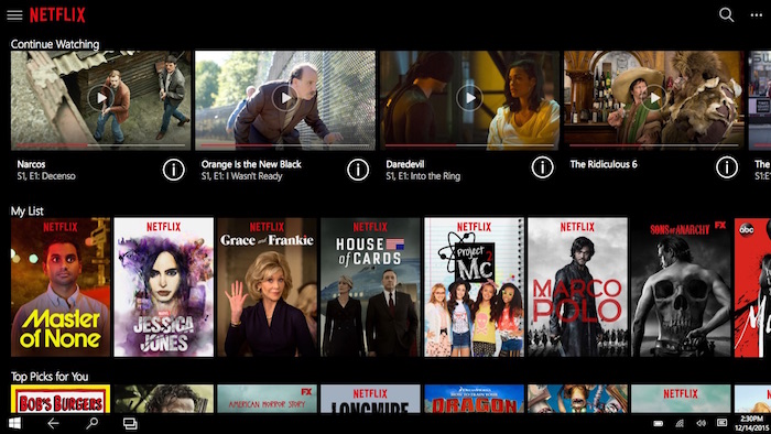 Netflix sous Windows 10