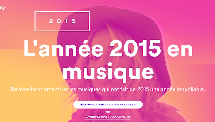 Spotify lance Votre Année en Musique, révélant ce que vous avez le plus aimé en 2015