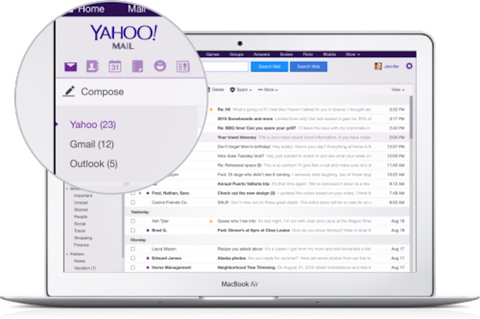Yahoo Mail annonce le support pour les comptes Gmail