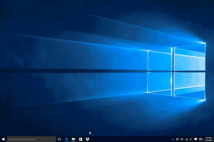Fonctionnalités de l'application native pour Dropbox sur Windows 10