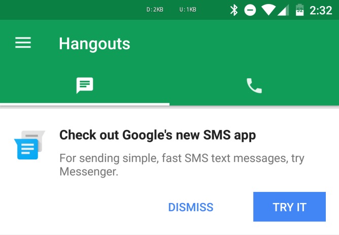 Google va faire place à Messenger pour les SMS