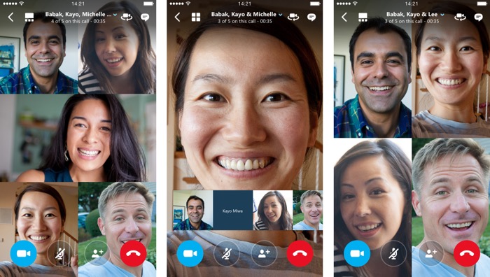 Les appels vidéo de groupe Skype arrivent sur iOS et Android