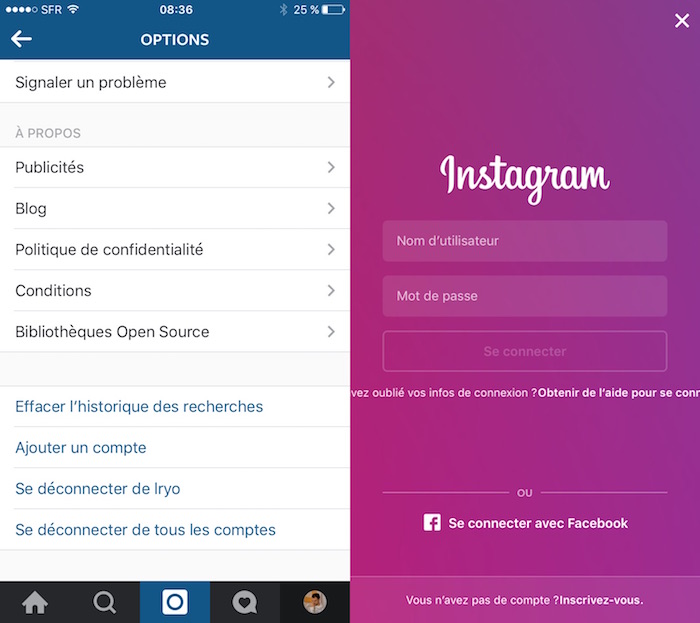 Instagram lance officiellement sur le support de plusieurs comptes