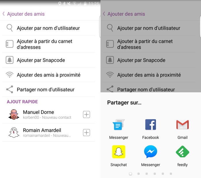 L'URL d'un profil Snapchat permet de faciliter l'ajout d'utilisateurs