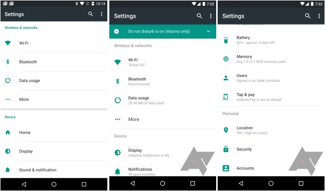 Android N aura une interface utilisateur des Paramètres repensée