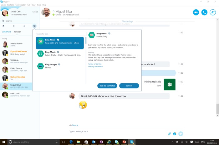 Cortana va également jouer un rôle majeur dans l’avenir de Skype
